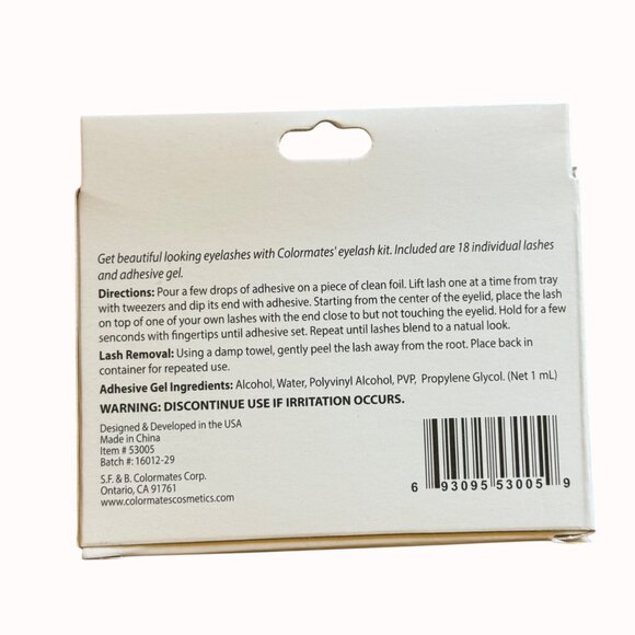 Colormates Eyelash Kit Singles Fills False Lashes Adhesive Gel Easy Application - Picture 4 of 8